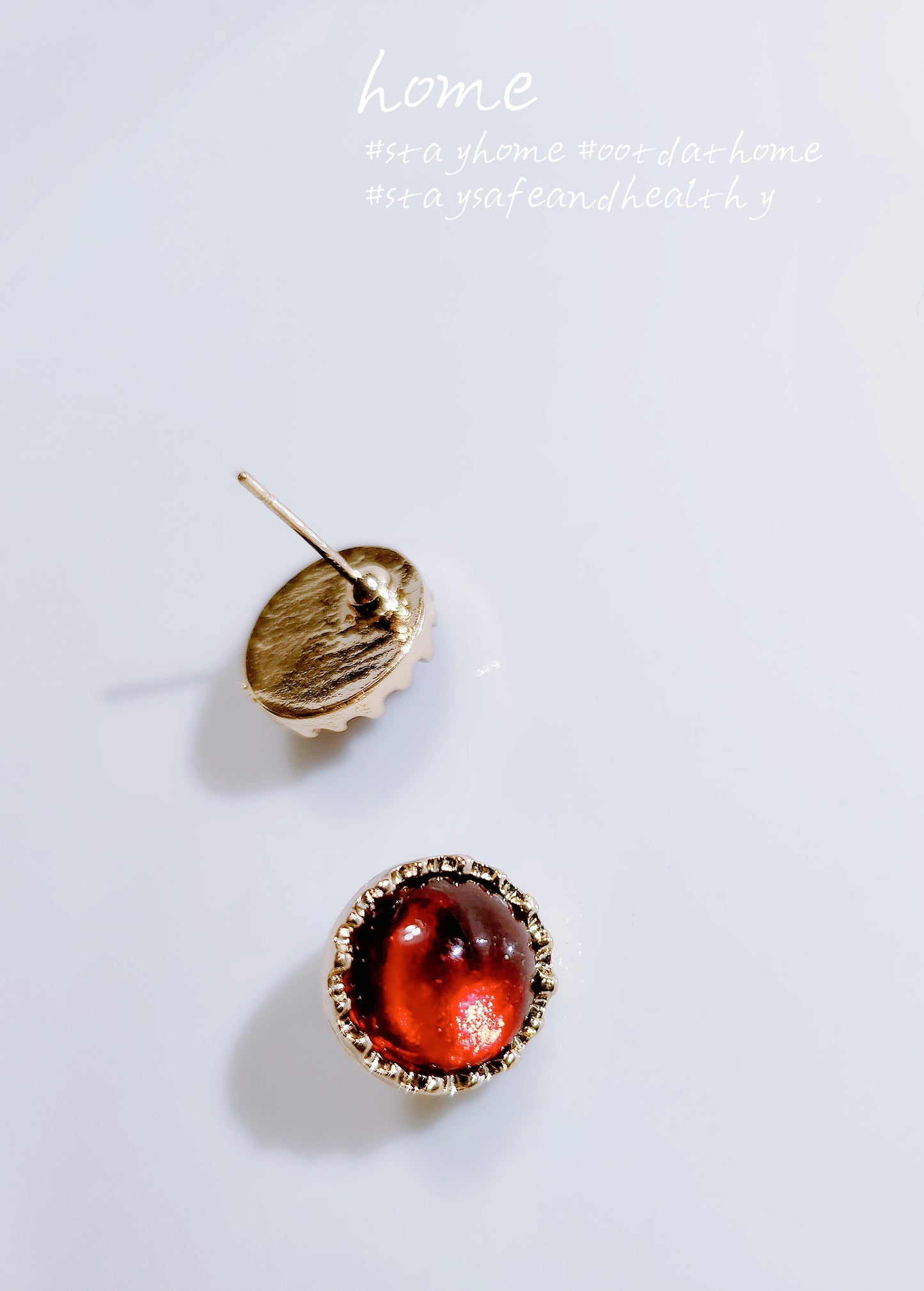 925 Sterling Silver Ruby Earring
