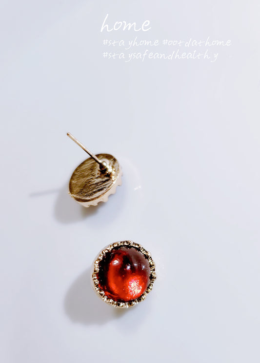 925 Sterling Silver Ruby Earring