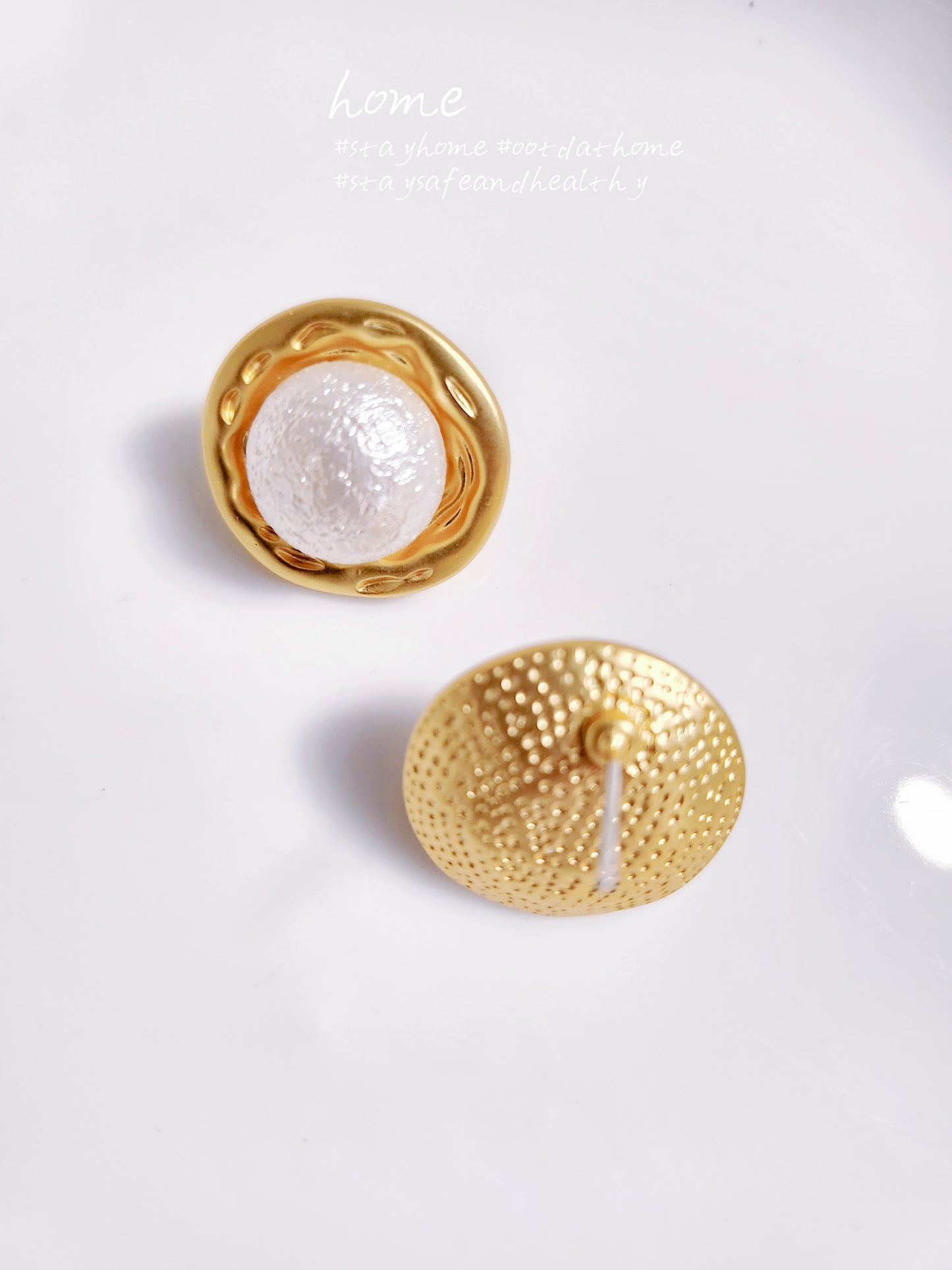 925 Sterling Silver 18K Gold Plated Earring