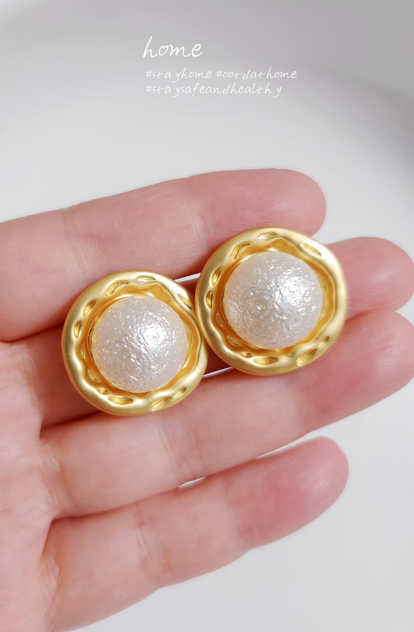925 Sterling Silver 18K Gold Plated Earring