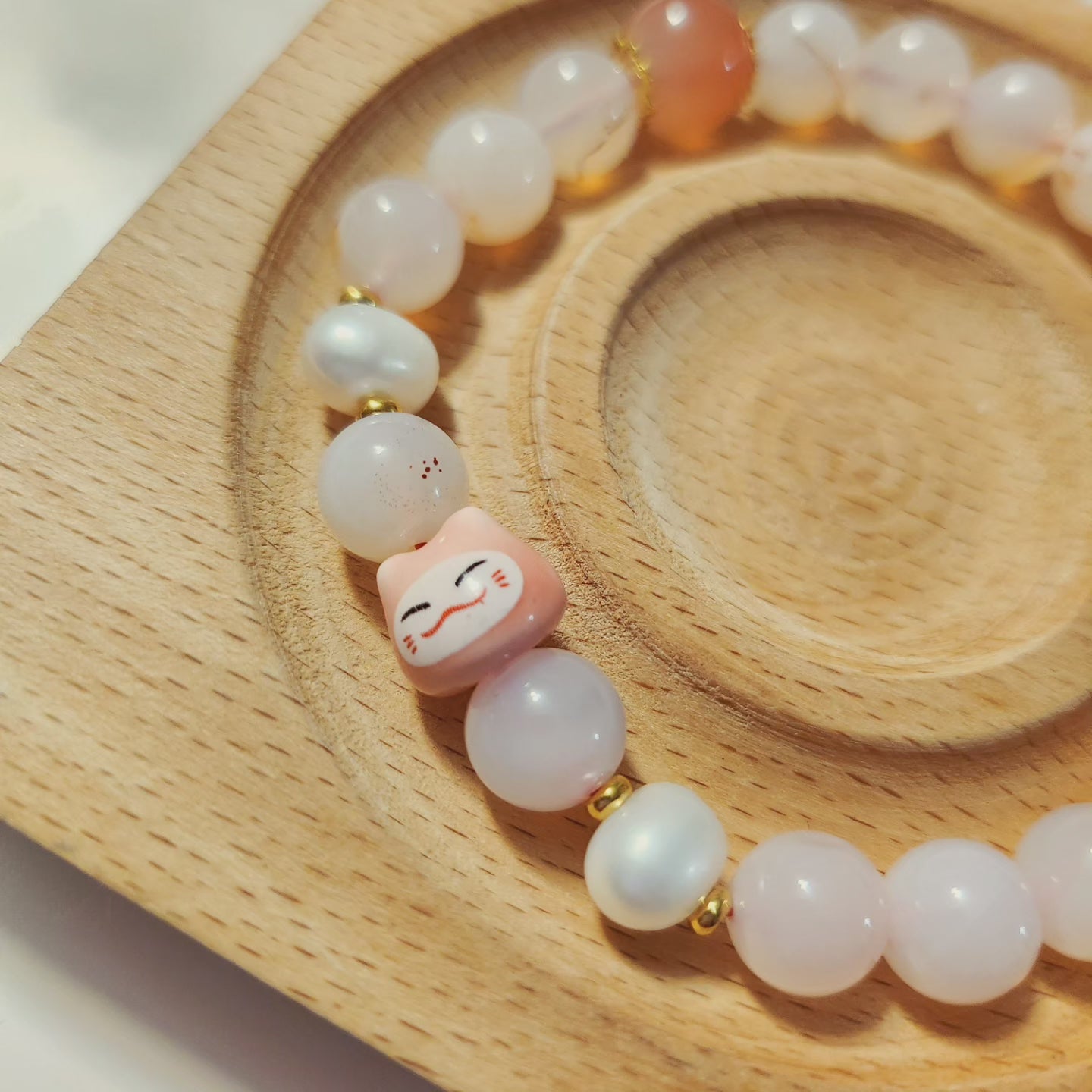 Handmade Crystal Bracelet- Soft Kitty