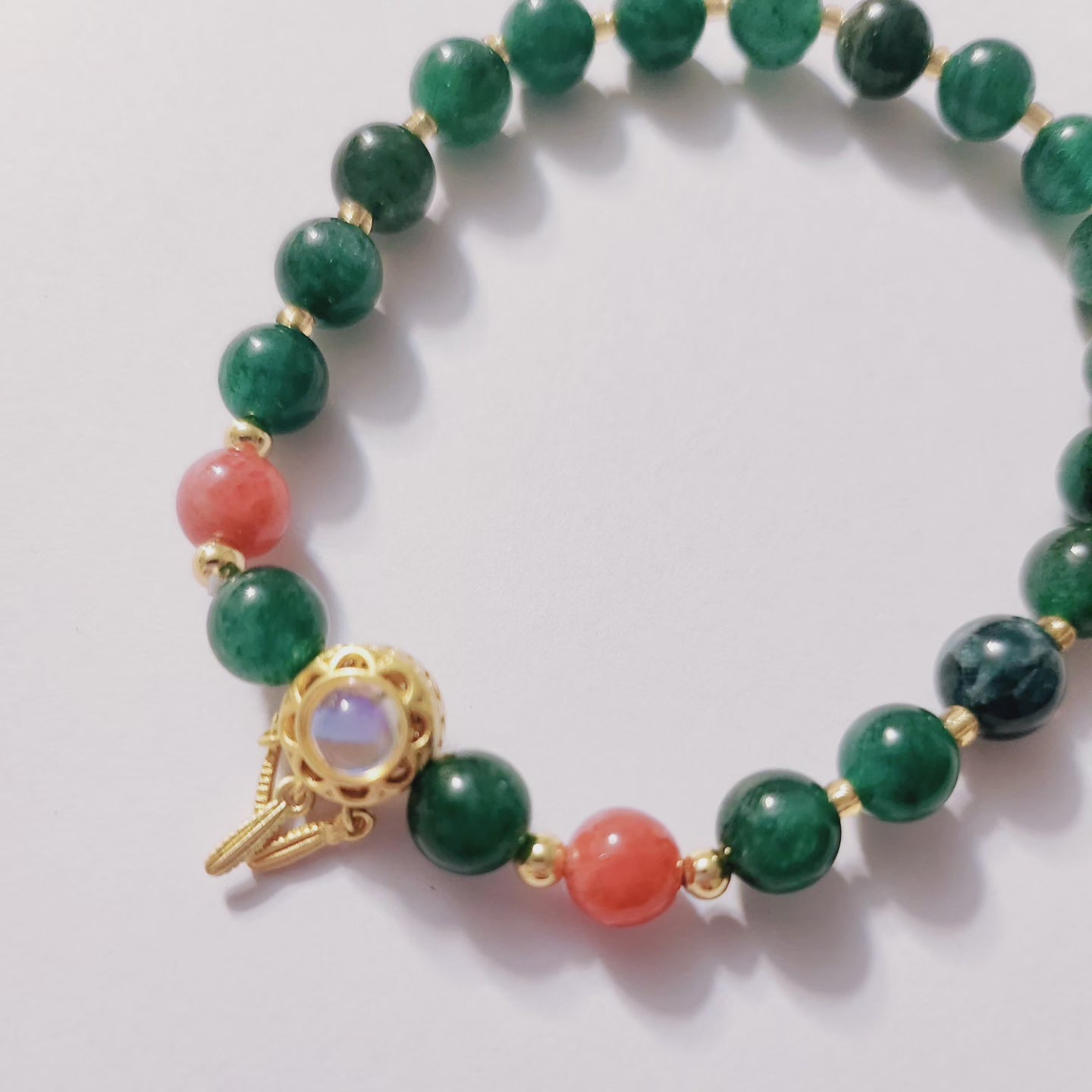 Handmade Crystal Bracelet- Emerald Elegance