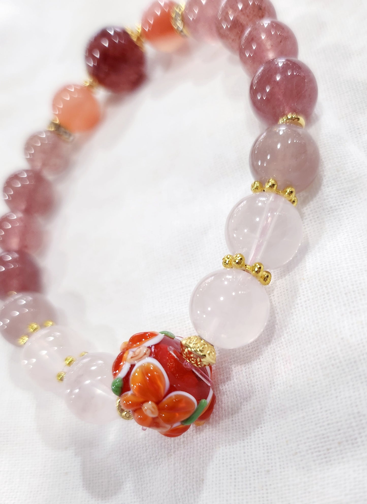 Blooming Summer Handmade Crystal Bracelet