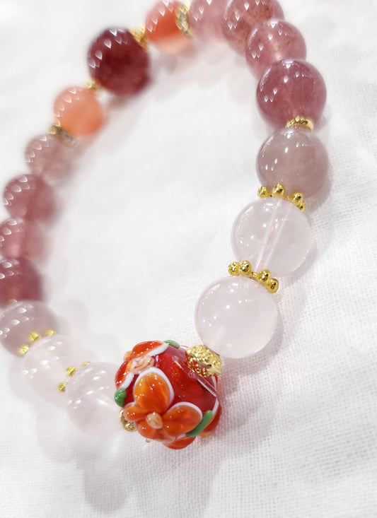Blooming Summer Handmade Crystal Bracelet