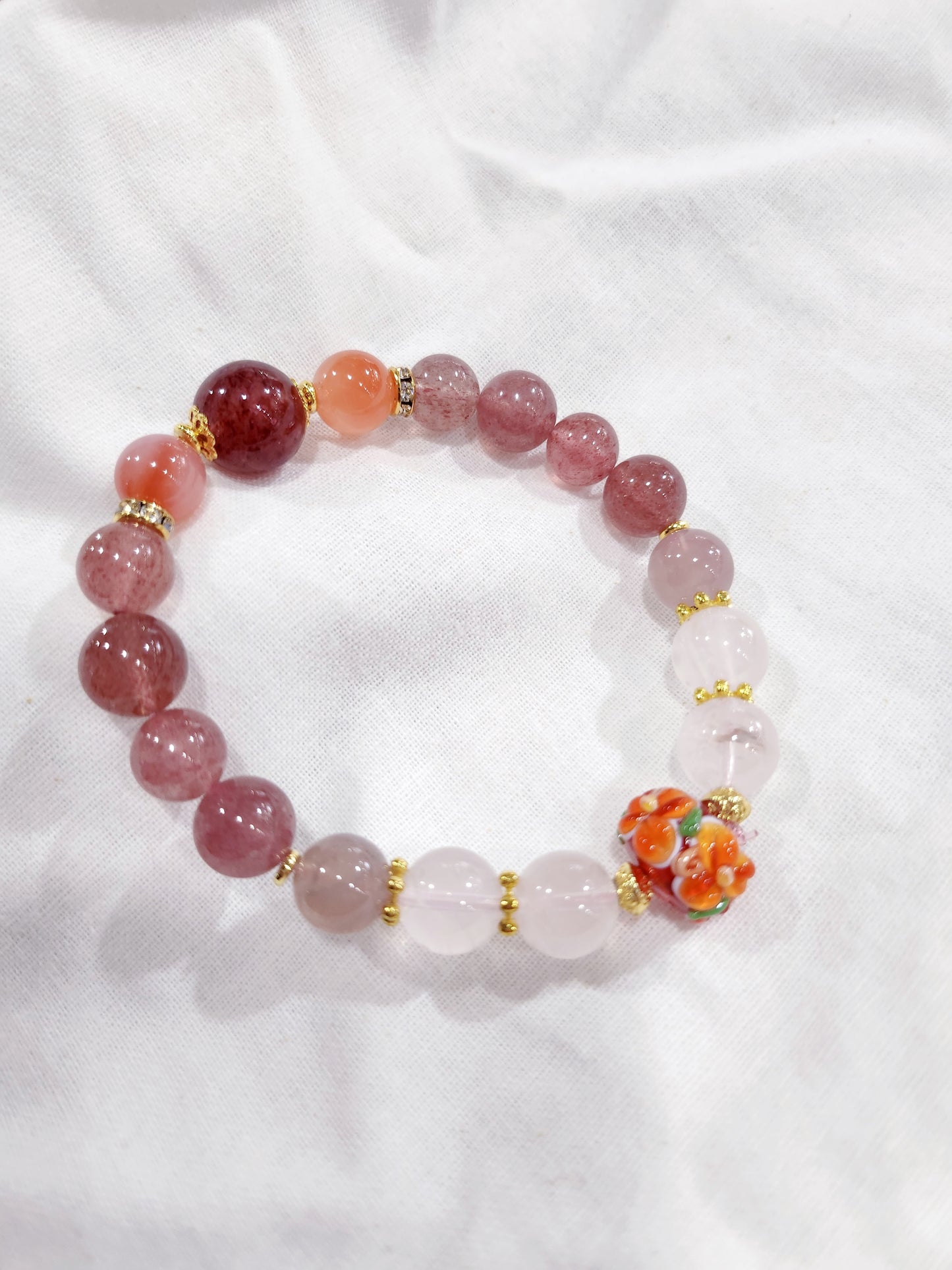 Blooming Summer Handmade Crystal Bracelet