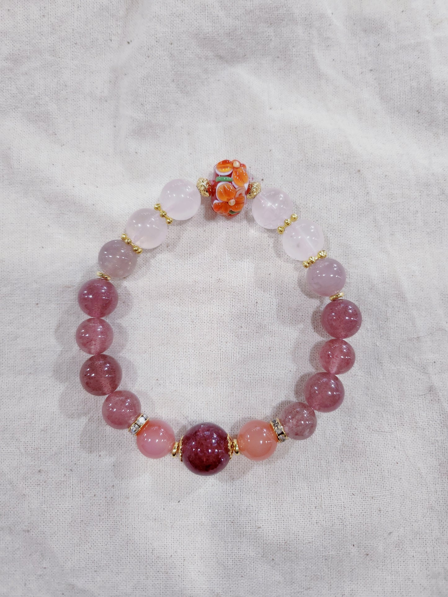 Blooming Summer Handmade Crystal Bracelet
