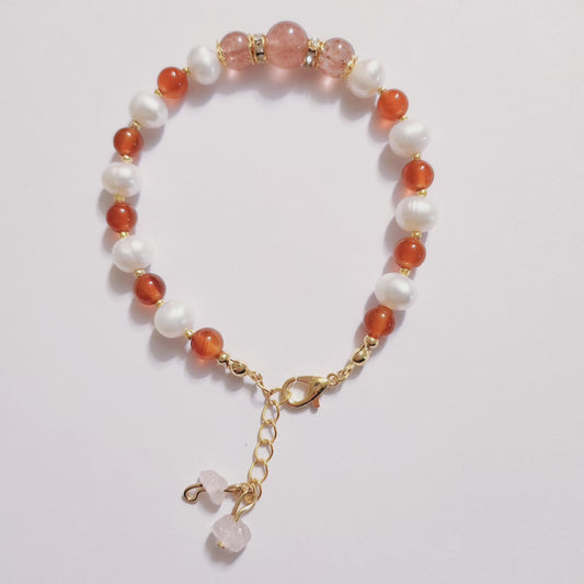 Handmade Crystal Bracelet Crimson Elegance